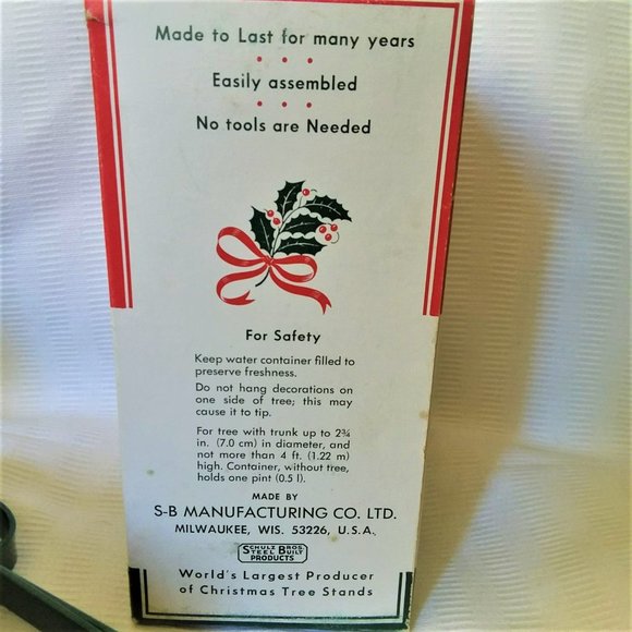 Christmas Tree Stand VTG Mtal Liftime SB#108 USA Made 50's - 60's Holidays Decor - Picture 6 of 7